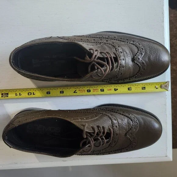 Boemos Made in Italy Leather Wingtip Brogue Oxford Shoes  display picture 1